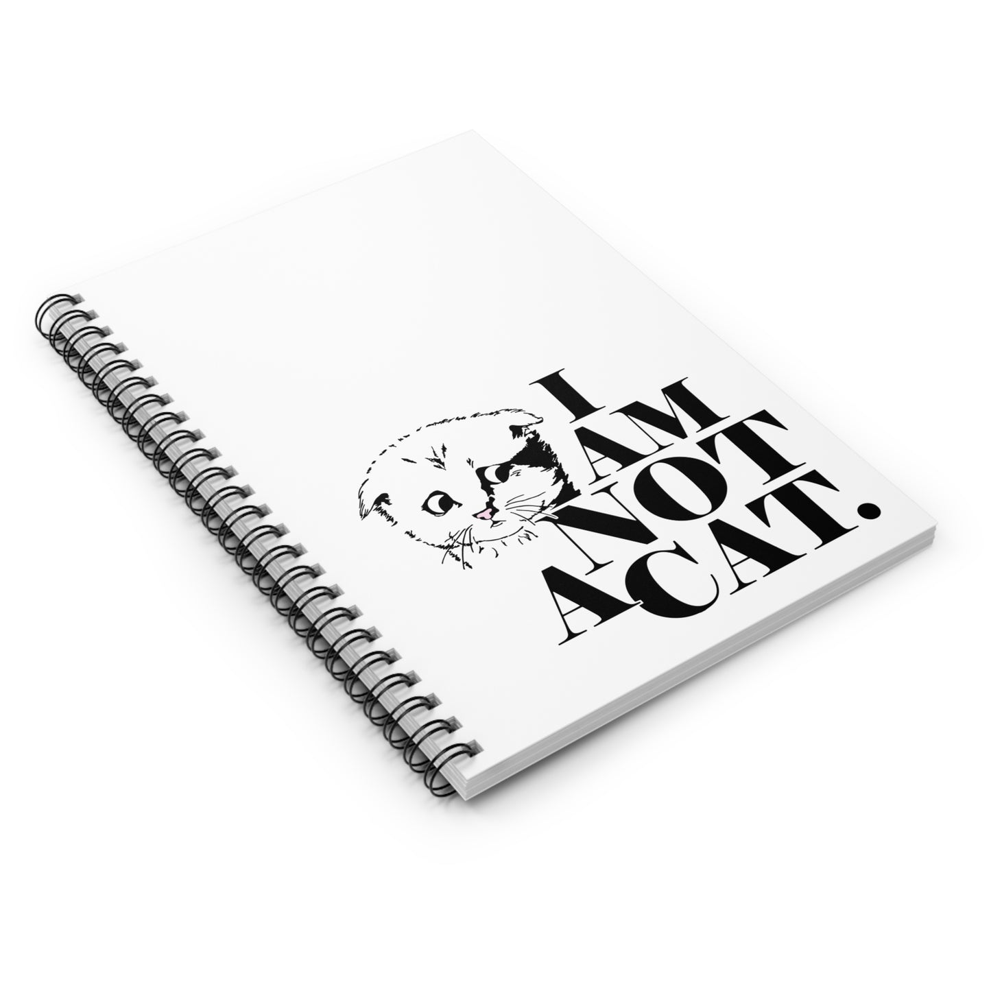 I am not a cat! Spiral Notebook - Ruled Line