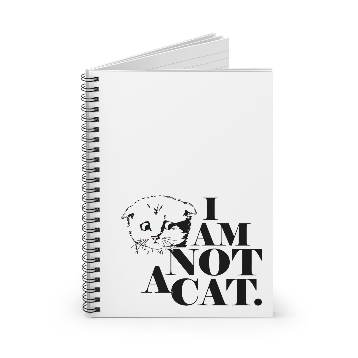 I am not a cat! Spiral Notebook - Ruled Line
