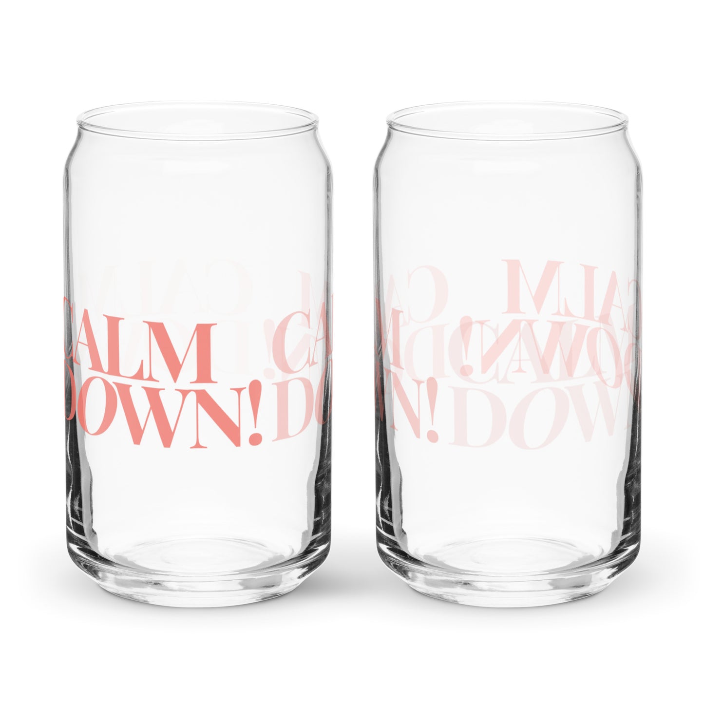 Calm Down Can-shaped glass