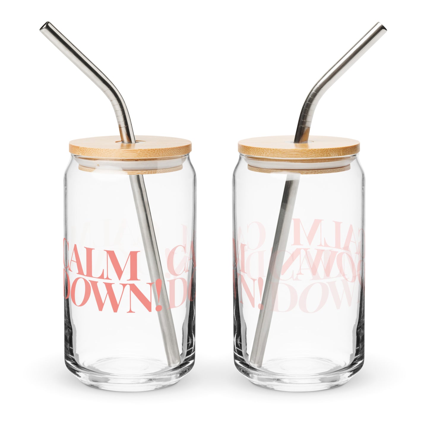 Calm Down Can-shaped glass