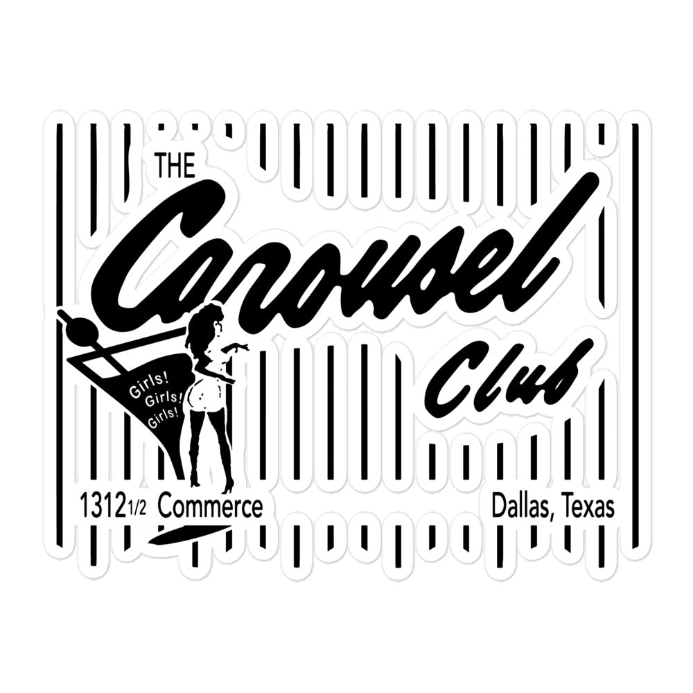 Carousel Club Bubble-free stickers Black