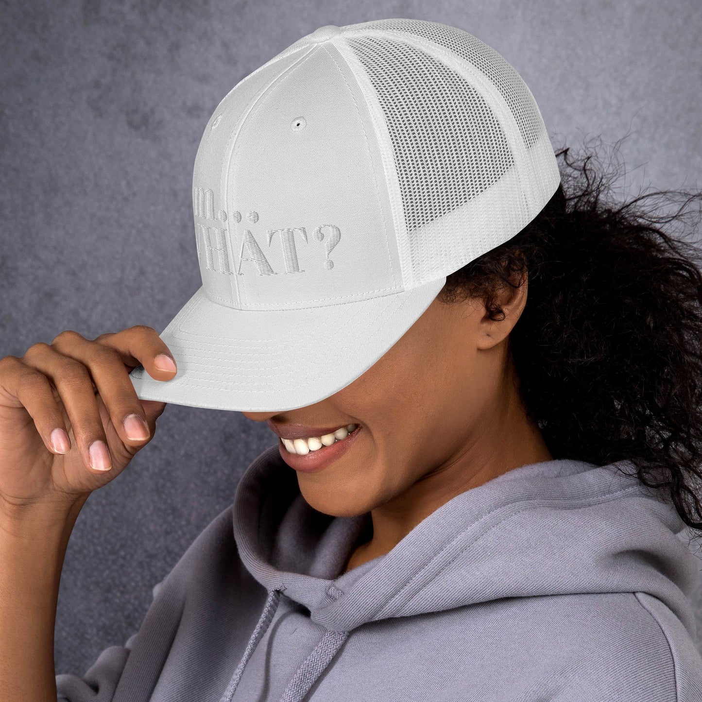Um What Trucker Cap