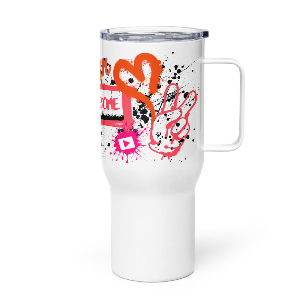 Rosalyn Travel mug with a handle