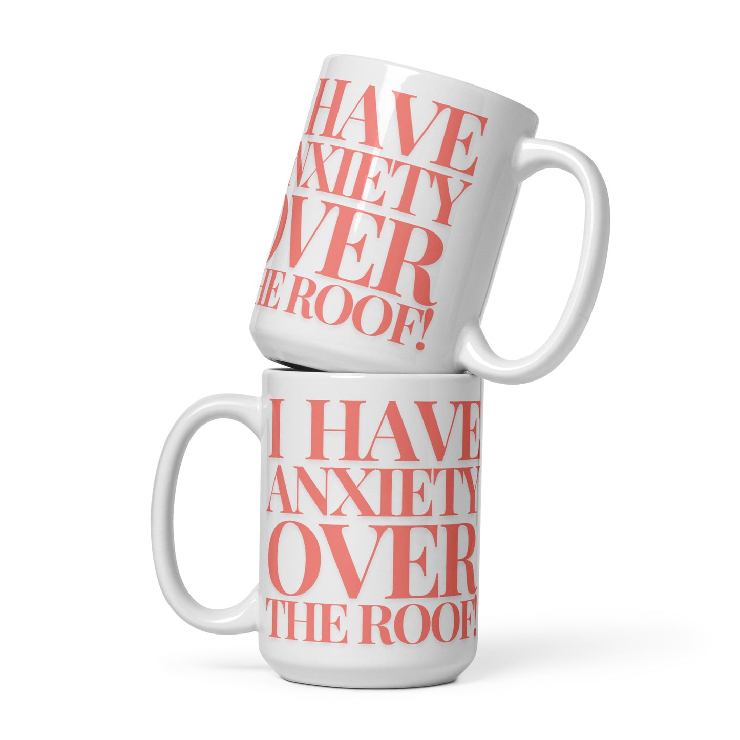 Anxiety White glossy mug