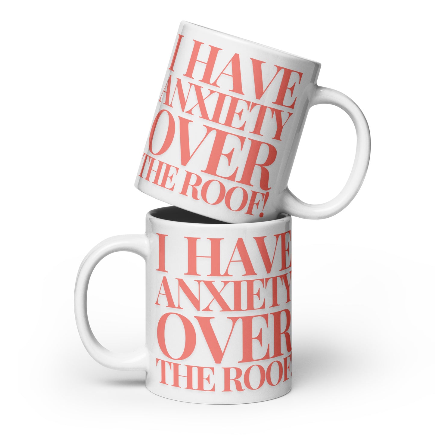 Anxiety White glossy mug