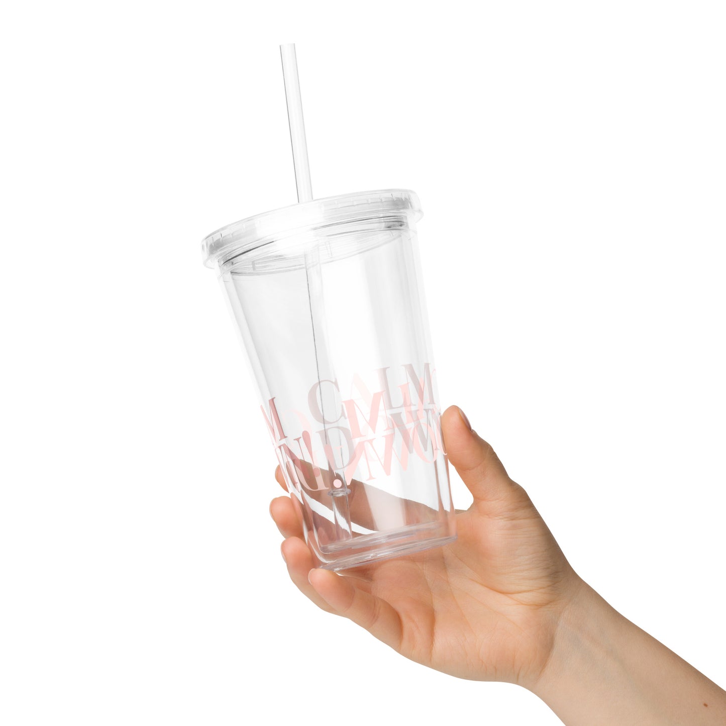 Calm Down Clear plastic tumbler