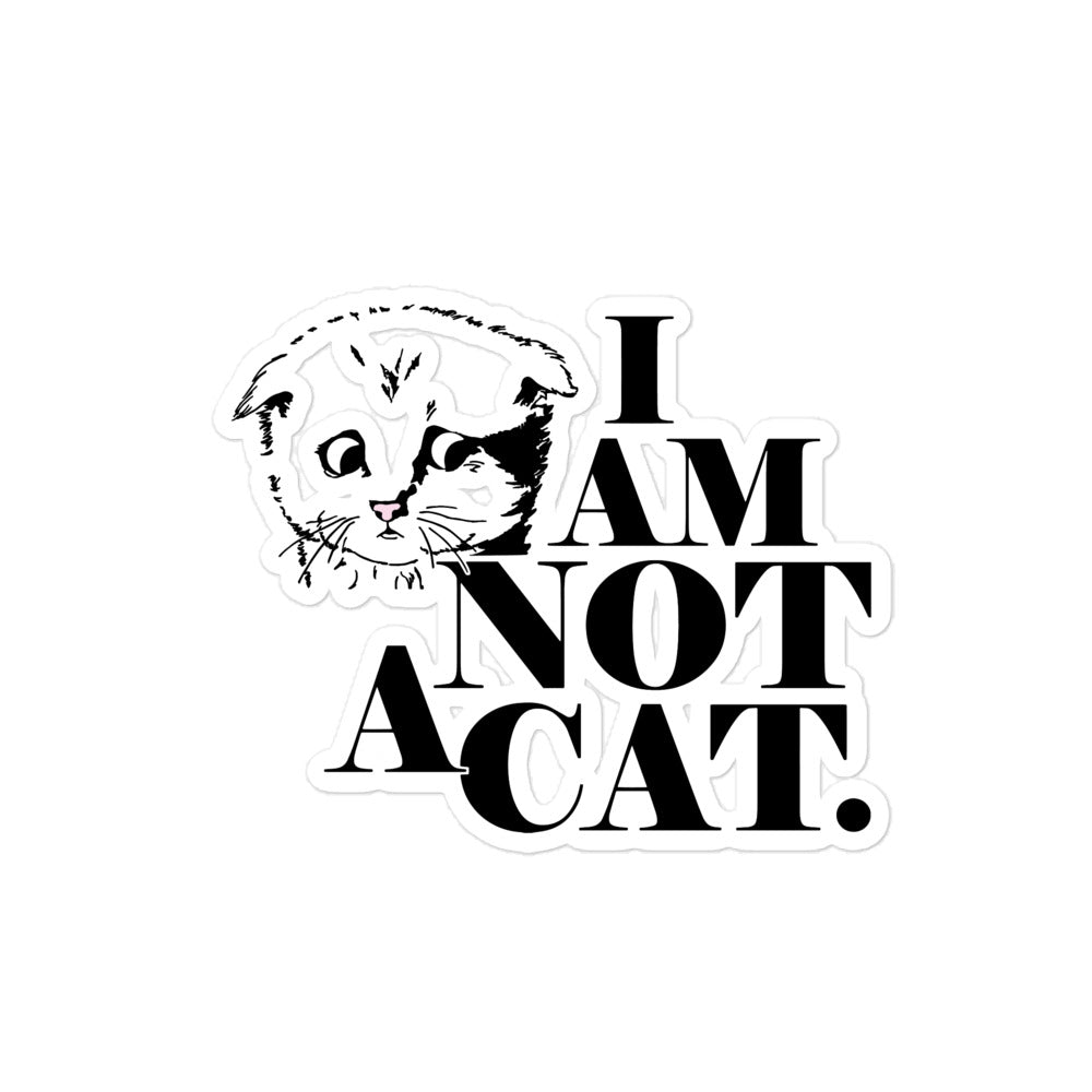 Not A Cat Bubble-free stickers