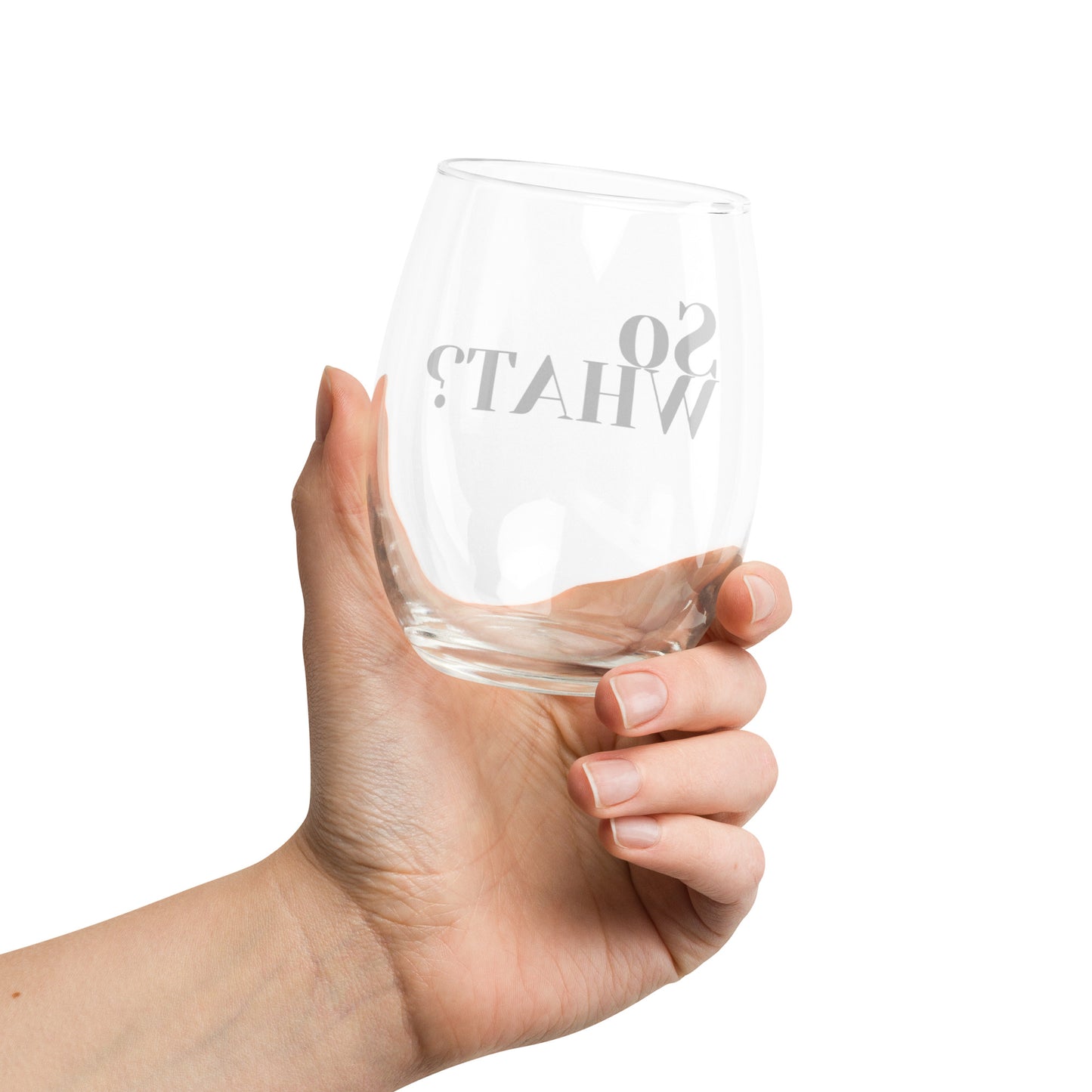 So What Stemless wine glass