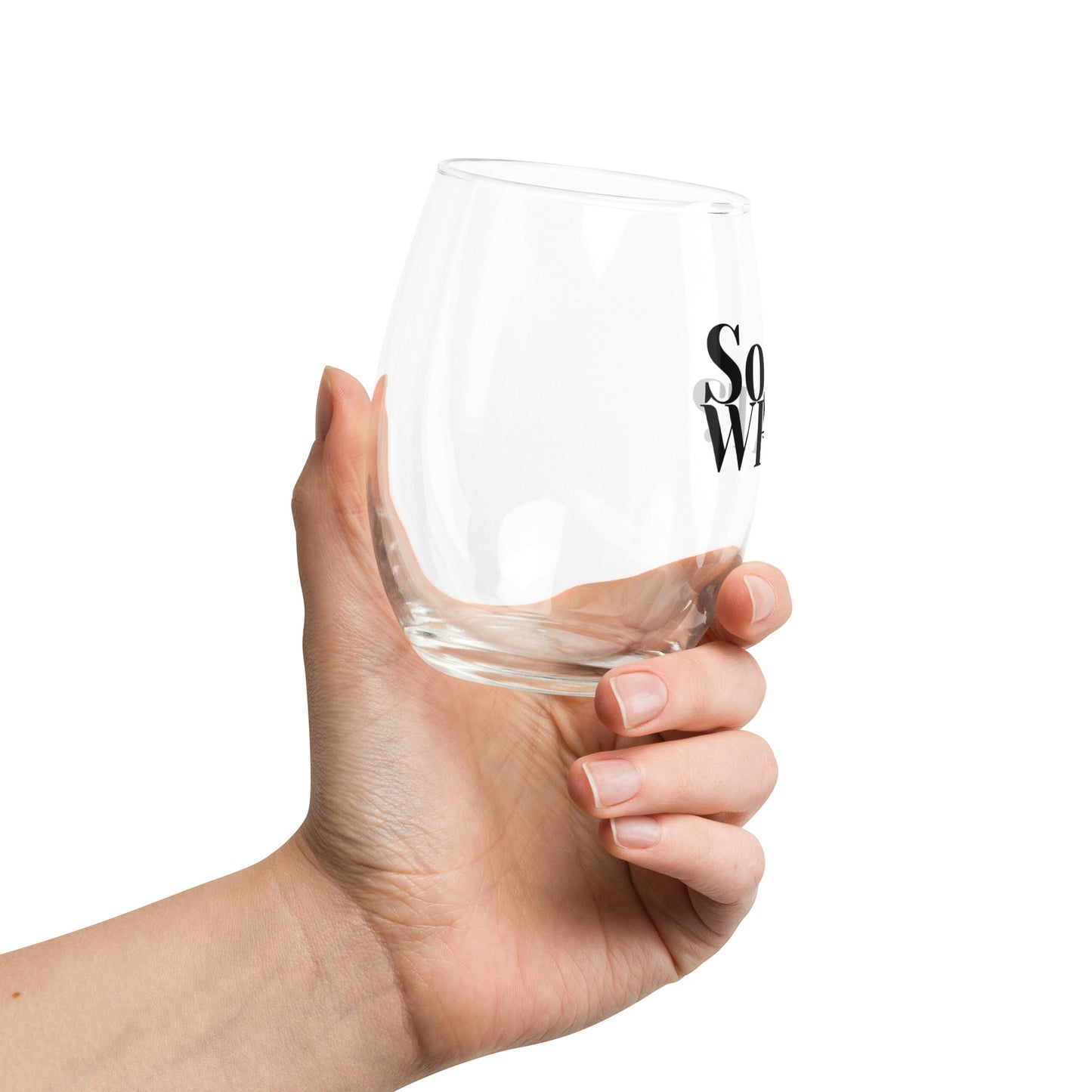 So What Stemless wine glass