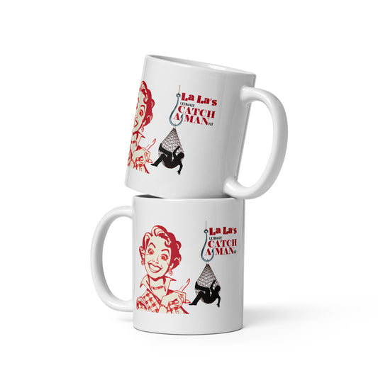 La La's Catch A Man Kit White glossy mug